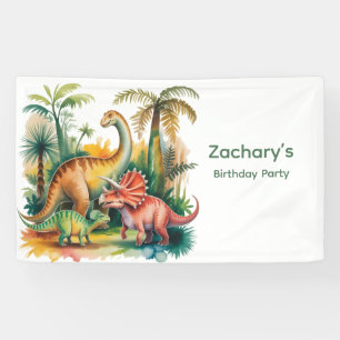 Dinosaur Theme Boy Birthday Party Welcome Banner