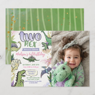 Dinosaur theme party invitation