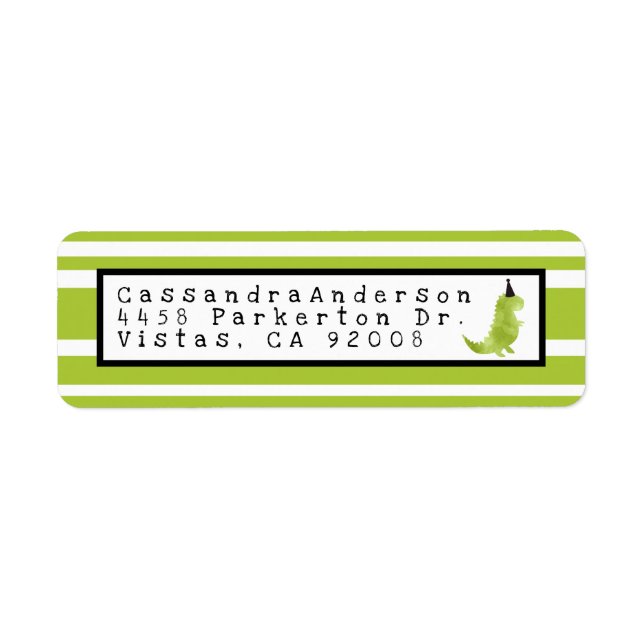 Dinosaur Theme Stomp and Chomp Green Dino Birthday (Front)