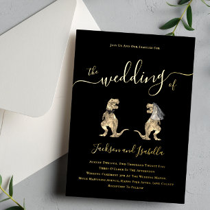 Dinosaur theme Wedding Black and Gold