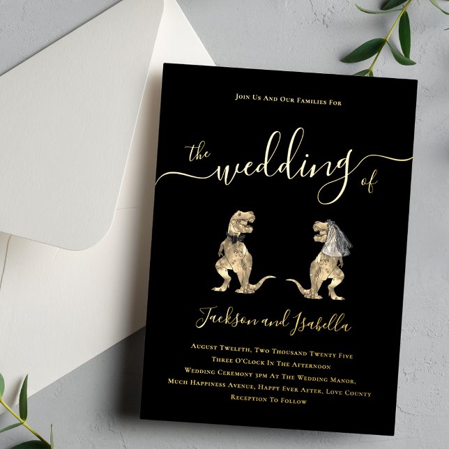 Dinosaur theme Wedding Black and Gold (Creator Uploaded)
