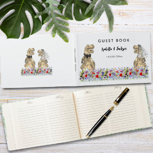 Dinosaur Theme Wedding Guest Book