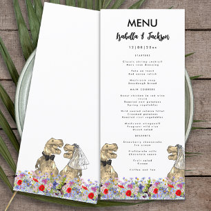 Dinosaur Theme Wedding Menu