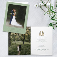 Dinosaur Theme Wedding Photo Sage Green