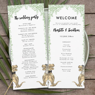 Dinosaur Theme Wedding Program  Programme