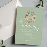 Dinosaur Theme Wedding Sage Green