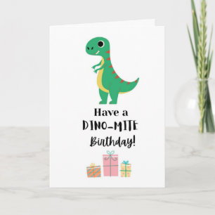 Dinosaur themed birthday card
