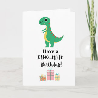 Dinosaur themed birthday card