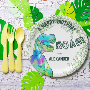 Dinosaur Themed Birthday Party Paper Plate