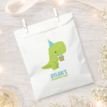 Dinosaur Themed Kids Birthday Party Favour Bags<br><div class="desc">Colourful dinosaur themed birthday party custom favour bags. Personalise them with your child's name and text of your choice for a complete one of a kind look.</div>