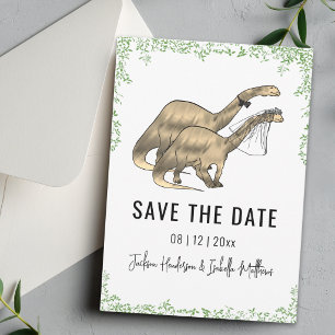 Dinosaur Themed Wedding Green Save The Date