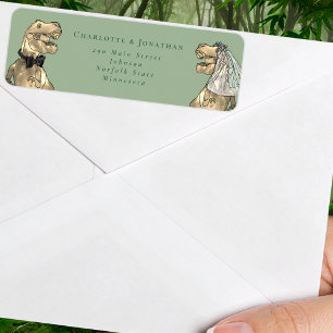 Dinosaur Themed Wedding Return Address