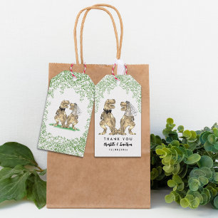Dinosaur Themed Wedding Thank You Gift Tags