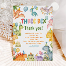 Dinosaur Three Rex 3rd Birthday Party