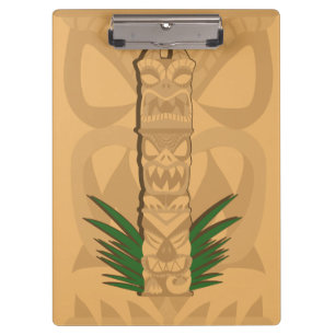 Dinosaur Tiki Totem Clipboard
