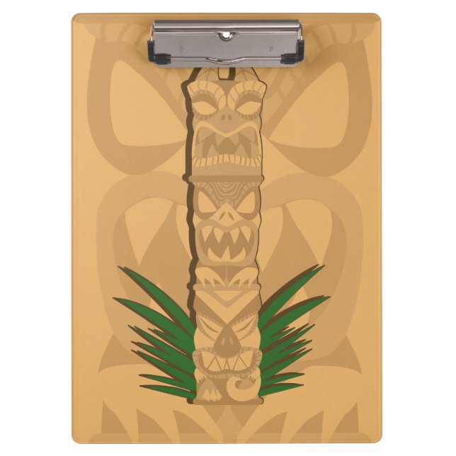 Dinosaur Tiki Totem Clipboard (Front)