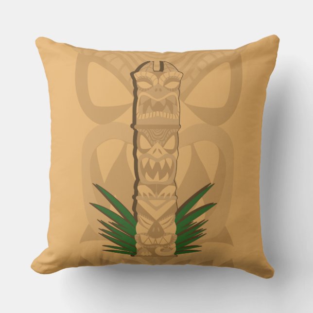 Dinosaur Tiki Totem Cushion (Front)
