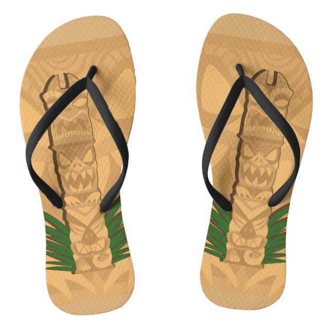 Dinosaur Tiki Totem Jandals (Footbed)