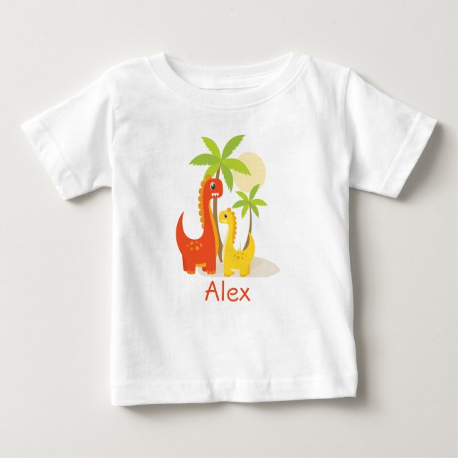 Dinosaur Toddler Birthday Personalised T-Shirt  (Front)