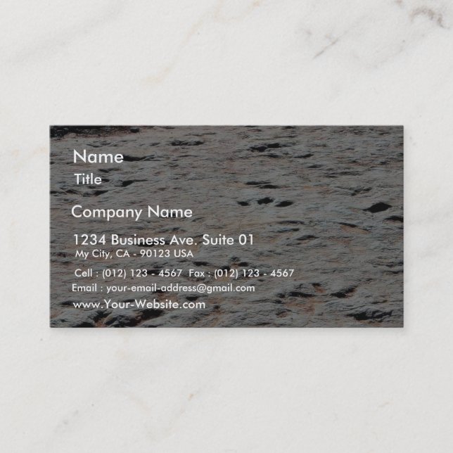 Dinosaur Tracks Business Card (Front)