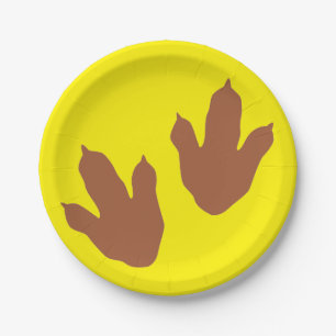 Dinosaur Tracks Paper Plate