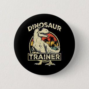 Dinosaur Trainer Halloween Costume Retro Dino Outl 6 Cm Round Badge
