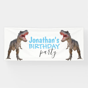 Dinosaur Trex Boy Blue Banner
