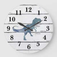 Dinosaur Trex Decor Rustic Shiplap