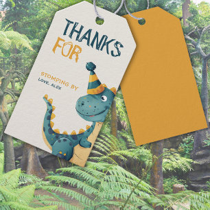 Dinosaur Trex Three Rex 3rd Birthday Party Gift Tags