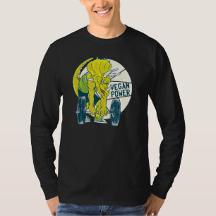 Dinosaur Triceratops Workout Gym Veggie Vegetarian T-Shirt