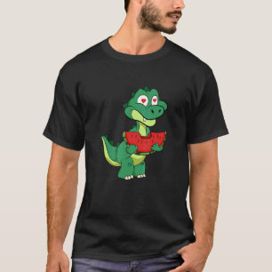 Dinosaur Tropical Summer Fruit Boy Dino Melon Wate T-Shirt