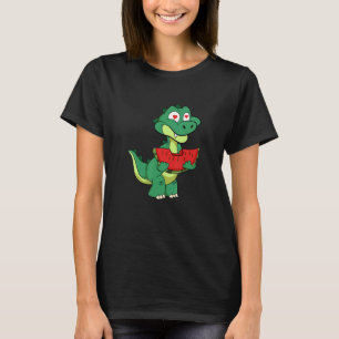 Dinosaur Tropical Summer Fruit Boy Dino Melon Wate T-Shirt