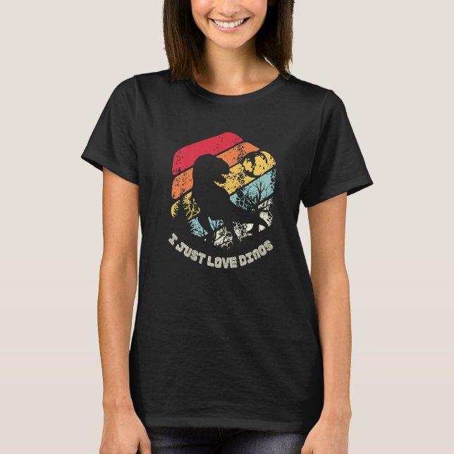 Dinosaur Tshirt, I just love Dinos, dino tee Premi (Front)