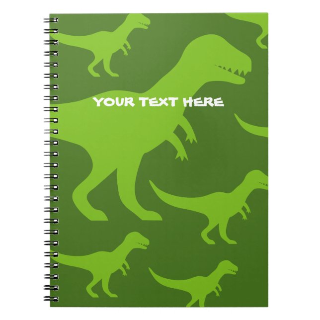 Dinosaur tyrannosaurus rex prehistoric trex custom spiral notebook (Front)