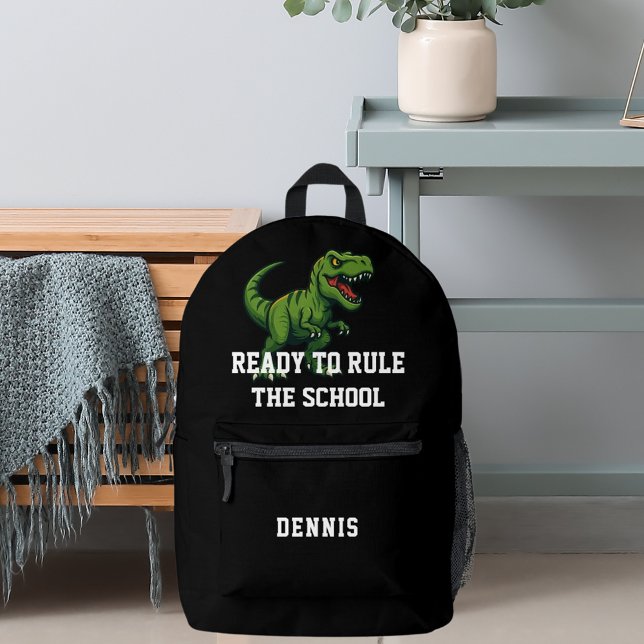 Dinosaur Tyrannosaurus Rex quote Printed Backpack (Creator Uploaded)