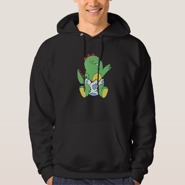 Dinosaur Tyrannosaurus Rex Rex Reptile Dangerous 8 Hoodie (Front)