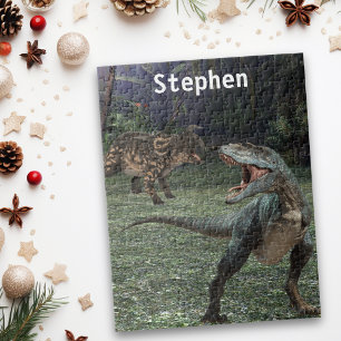 Dinosaur Tyrannosaurus T-rex Personalised For kids Jigsaw Puzzle