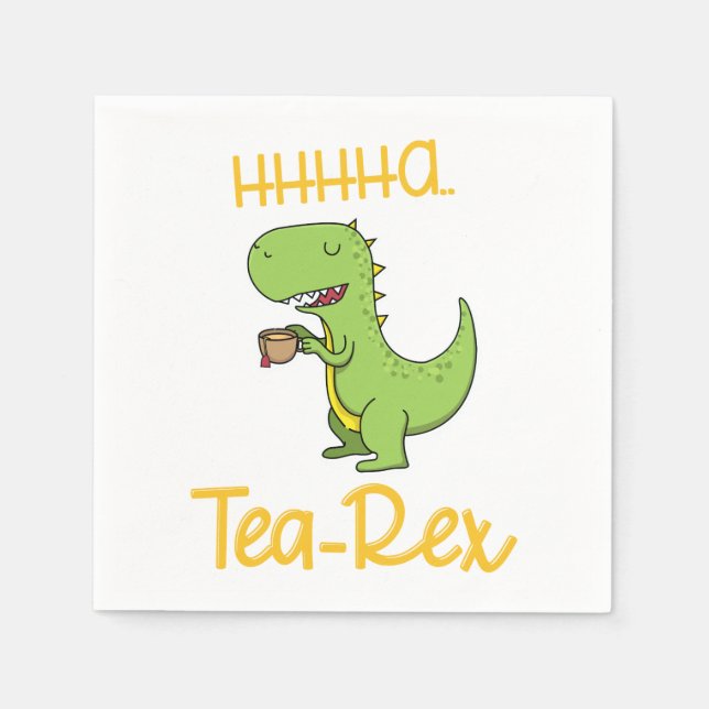 Dinosaur Tyrannosaurus Tea Rex Prehistoric Animal Napkin (Front)