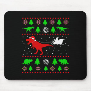 Dinosaur Ugly Christmas For Adults Kids Mouse Pad