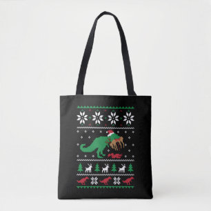 Dinosaur Ugly Christmas Funny Christmas   Tote Bag