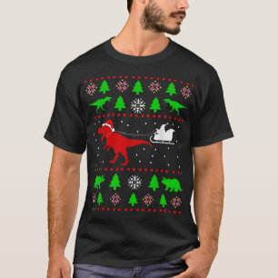 Dinosaur Ugly Christmas Sweater For Adults Kids