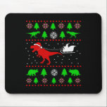 Dinosaur Ugly Christmas Sweater For Adults Kids  Mouse Pad<br><div class="desc">Dinosaur Ugly Christmas Sweater For Adults Kids</div>