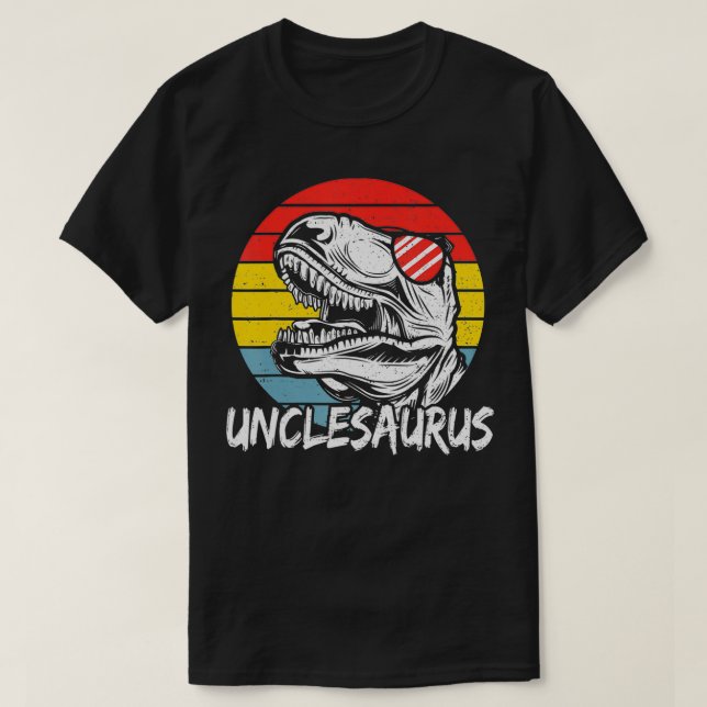 Dinosaur Unclesaurus  Uncle Sayings  T-Shirt (Design Front)