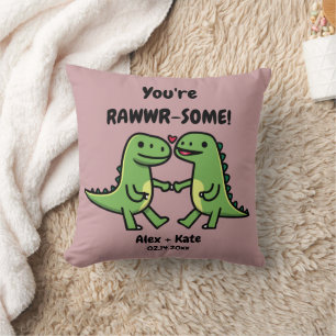 Dinosaur Valentines  Cushion