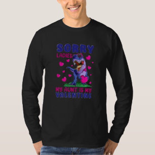 Dinosaur Valentines Day Auntie Aunt Is My Valentin T-Shirt