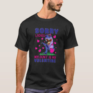 Dinosaur Valentines Day Auntie Aunt Is My Valentin T-Shirt