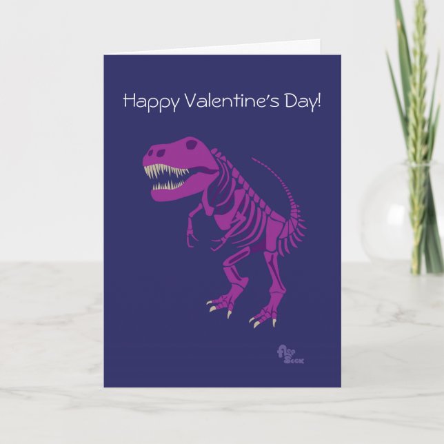 Dinosaur Valentine's Day Card (Front)