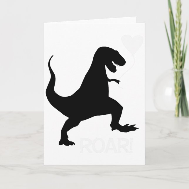 Dinosaur Valentines Day Shirt  Card (Front)