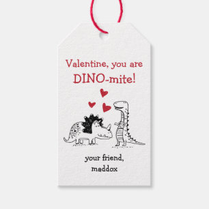 Dinosaur Valentine's Day Tag