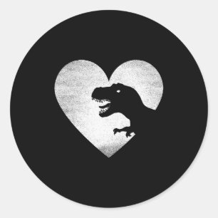 Dinosaur Valentines Trex Love Dinosaurs Distress  Classic Round Sticker